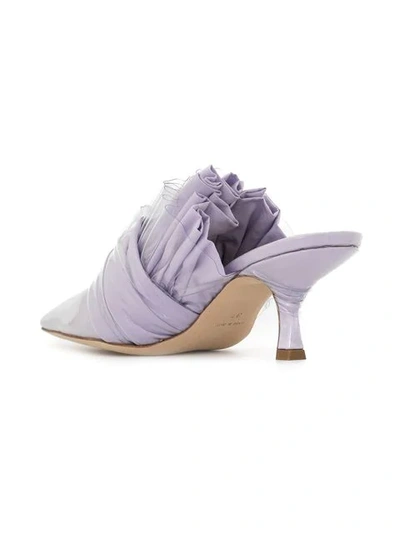 Shop Midnight 00 Embellished Pvc Mules In Purple