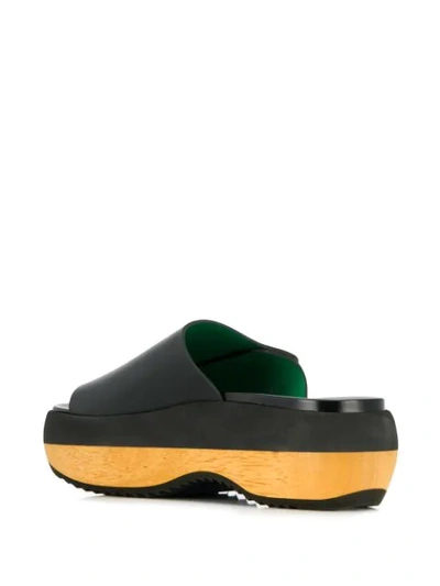 Shop Marni Platform Sandals In Black