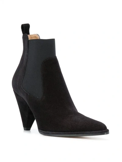 Shop Sergio Rossi Pointed Ankle Boots In Black