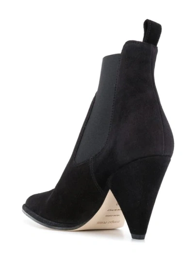 Shop Sergio Rossi Pointed Ankle Boots In Black