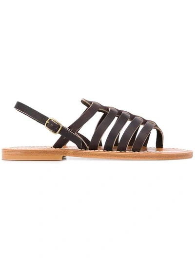 Kjacques K.jacques Homere Flat Sandals Shoes In Brown