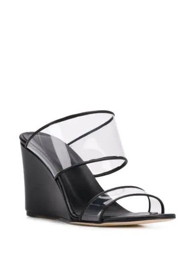 Shop Paris Texas Clear Strap Sandals In Black