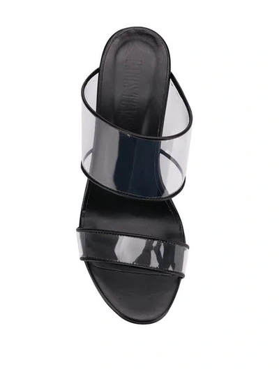 Shop Paris Texas Clear Strap Sandals In Black
