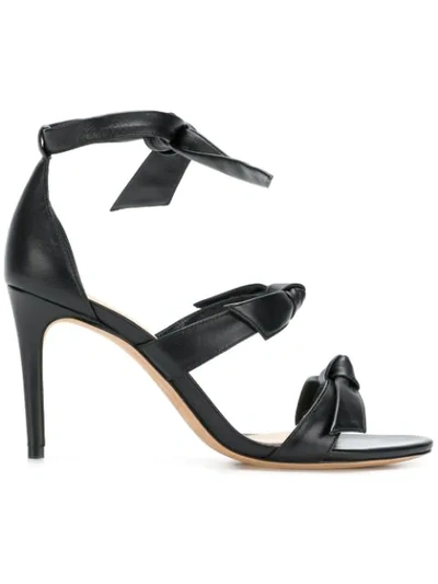 Shop Alexandre Birman Bow Tie High Heel Sandals In Black