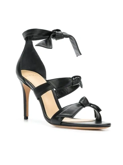 Shop Alexandre Birman Bow Tie High Heel Sandals In Black