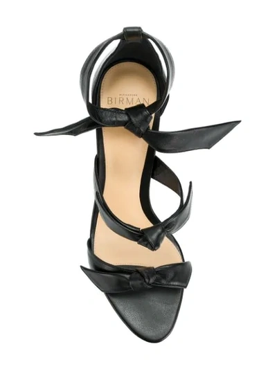 Shop Alexandre Birman Bow Tie High Heel Sandals In Black