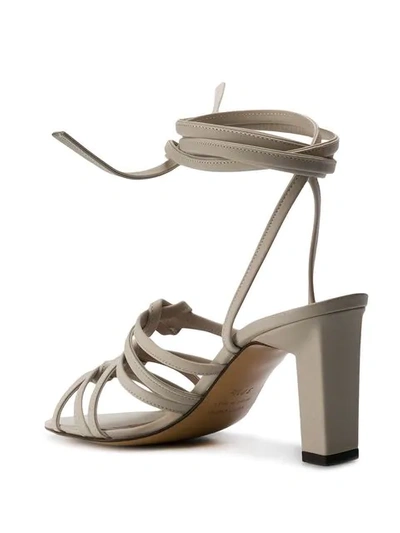 Shop Michel Vivien Strappy Sandals In Grey