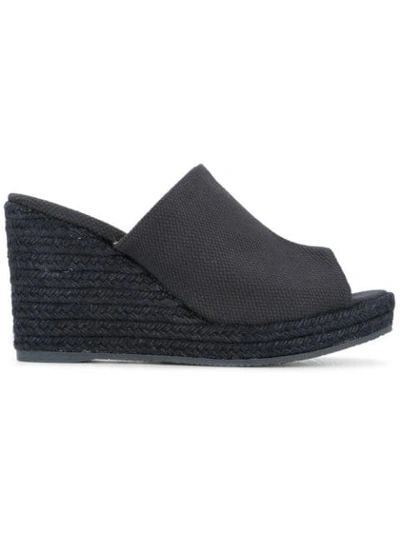 Shop Castaã±er Open-toe Wedge Sandals In Blue