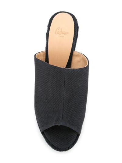 Shop Castaã±er Open-toe Wedge Sandals In Blue