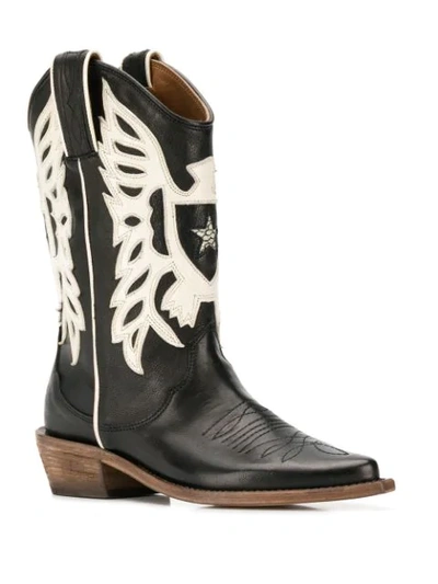 Shop P.a.r.o.s.h Western Boots In Black