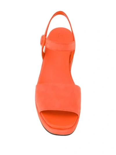 Shop Camper Misia Flatform Sandals In Orange