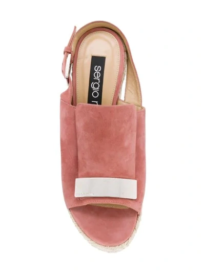 Shop Sergio Rossi Sr1 Wedge Espadrilles In Pink