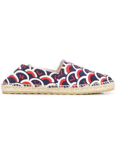 Shop Valentino Garavani Scale Logo Espadrilles In Blue