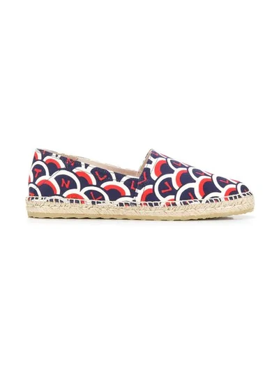 Shop Valentino Garavani Scale Logo Espadrilles In Blue