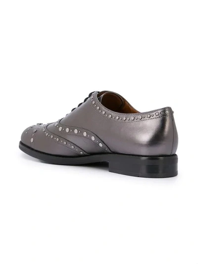 Shop Coach Tegan Oxford Shoes In Grey