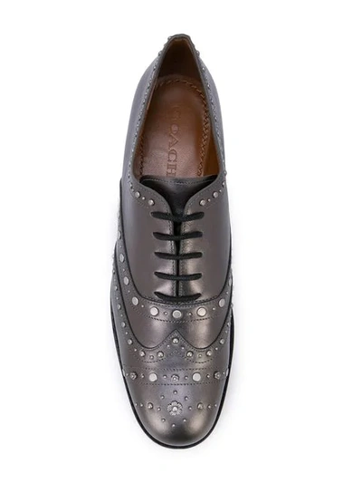 Shop Coach Tegan Oxford Shoes In Grey