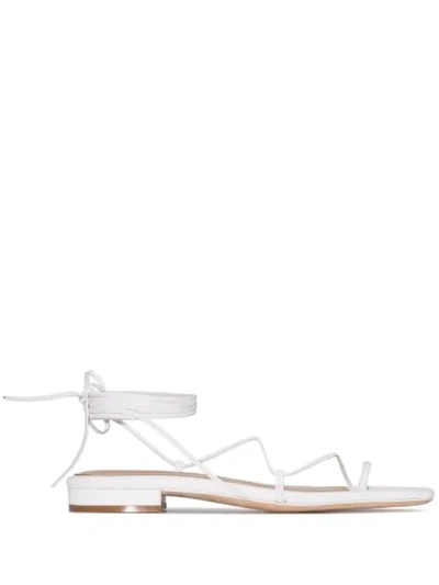 Shop Studio Amelia Strappy Sandals In White