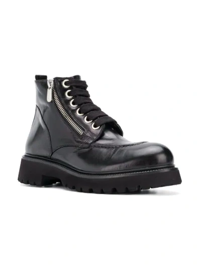 ROCCO P. ZIPPED ANKLE BOOTS - 黑色