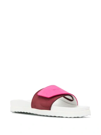 Shop Buscemi Colour Block Strap Sandals - Pink