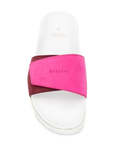 Shop Buscemi Colour Block Strap Sandals - Pink