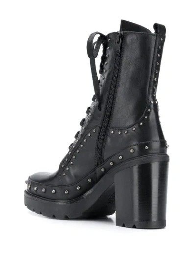 Shop Pinko Studded Ankle Boots In Black