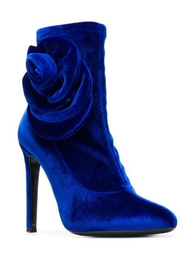 Shop Giuseppe Zanotti Single Rose Boots In 003-blue