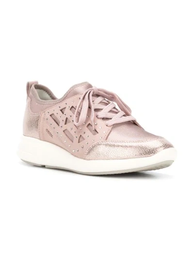Shop Geox Nubula Sneakers In Pink