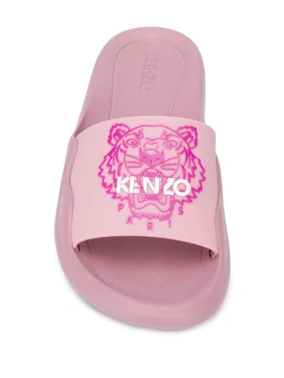 Shop Kenzo Tiger Slides In Pink