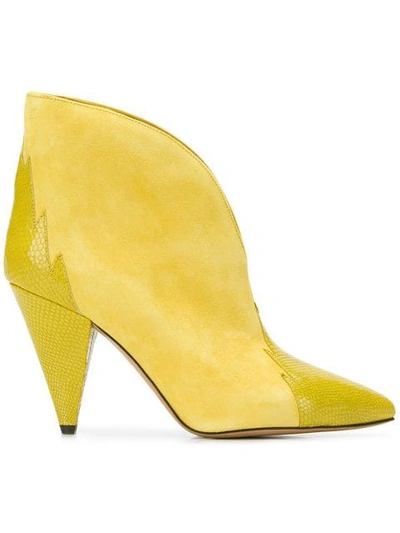 Shop Isabel Marant Archee Low Boots In Yellow