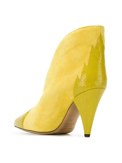 Shop Isabel Marant Archee Low Boots In Yellow
