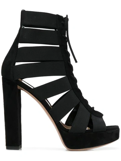 Shop Gianvito Rossi Lace-up Pumps In Black