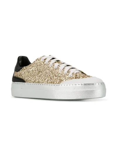 Shop N°21 Lace-up Sneakers In Gold