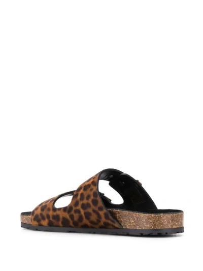 Shop Saint Laurent Jimmy Sandals In Brown