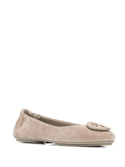 Shop Tory Burch Minnie Ballerina Shoes - Grey