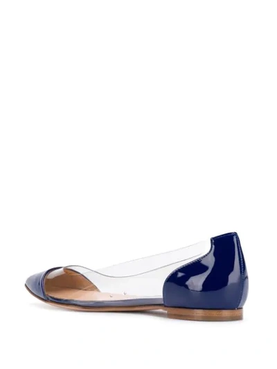 Gianvito Rossi Azure Trasp Ballerinas - Black In Black