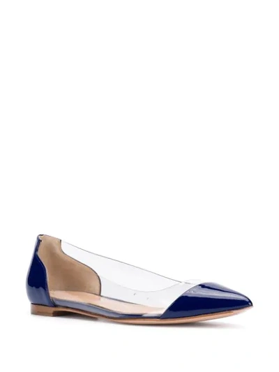 Gianvito Rossi Azure Trasp Ballerinas - Black In Black