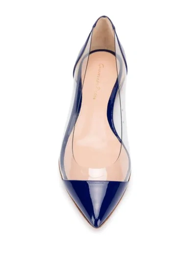 Gianvito Rossi Azure Trasp Ballerinas - Black In Black
