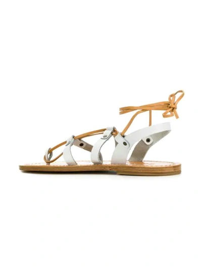 Shop Solange Multi-strap Ankle Tie Sandals In White