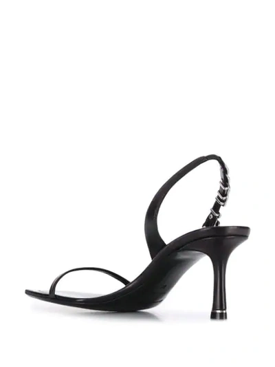 Shop Alexander Wang Embellished Logo Sandals In Black