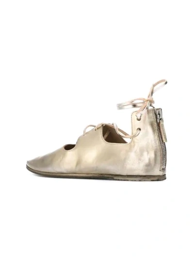 Shop Marsèll High Shine Ballerina Shoes In Metallic