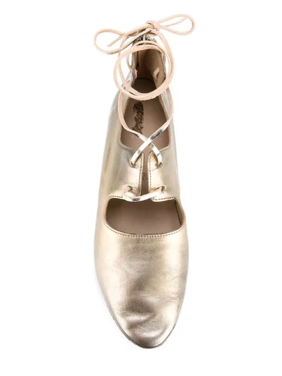 Shop Marsèll High Shine Ballerina Shoes In Metallic