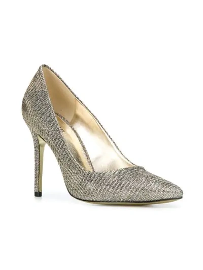 Shop Michael Michael Kors Pointed Toe Flex Pumps In Metallic