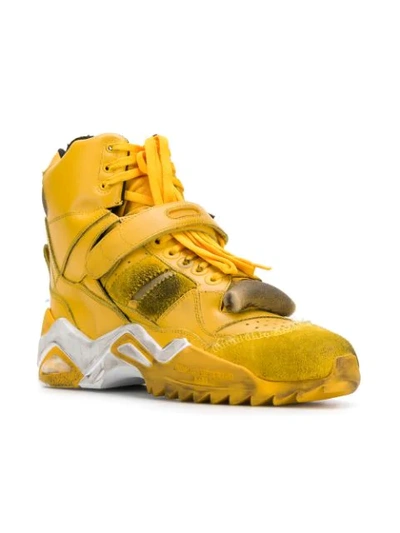 Shop Maison Margiela Retro Fit Sneakers In Yellow