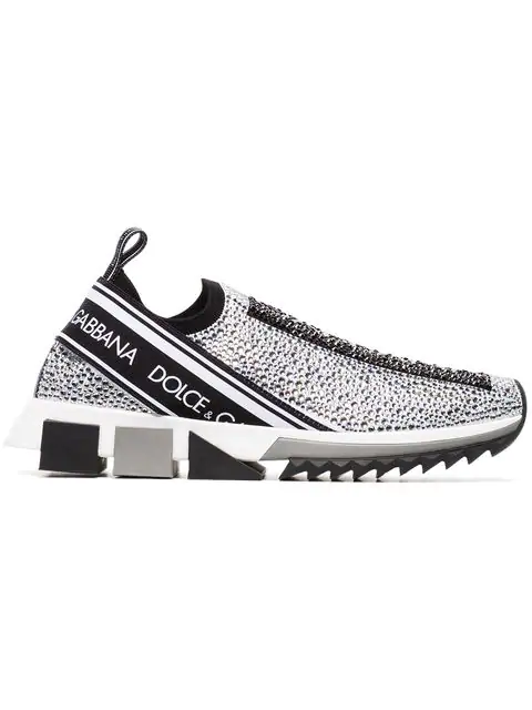 dolce and gabbana silver sneakers