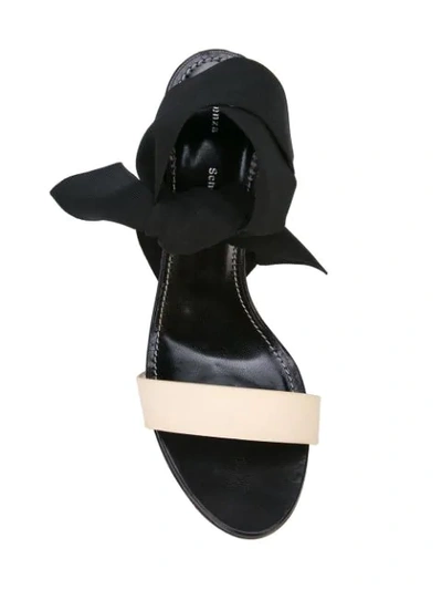 Shop Proenza Schouler Ankle Bow Pumps In Black