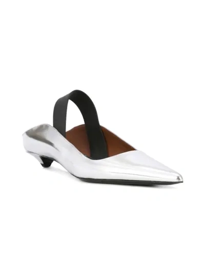 Shop Proenza Schouler Slingback Pumps In Silver