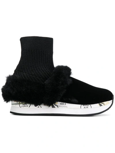 Shop White Premiata Ruby Sneakers In Black