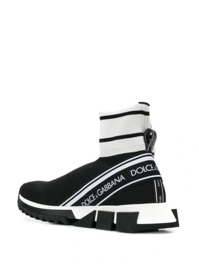 Shop Dolce & Gabbana Sorrento Sock-style Sneakers In Black
