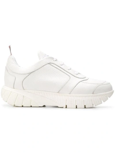 Shop Thom Browne Flexi-sole Flatform Sneakers In White
