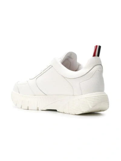 Shop Thom Browne Flexi-sole Flatform Sneakers In White